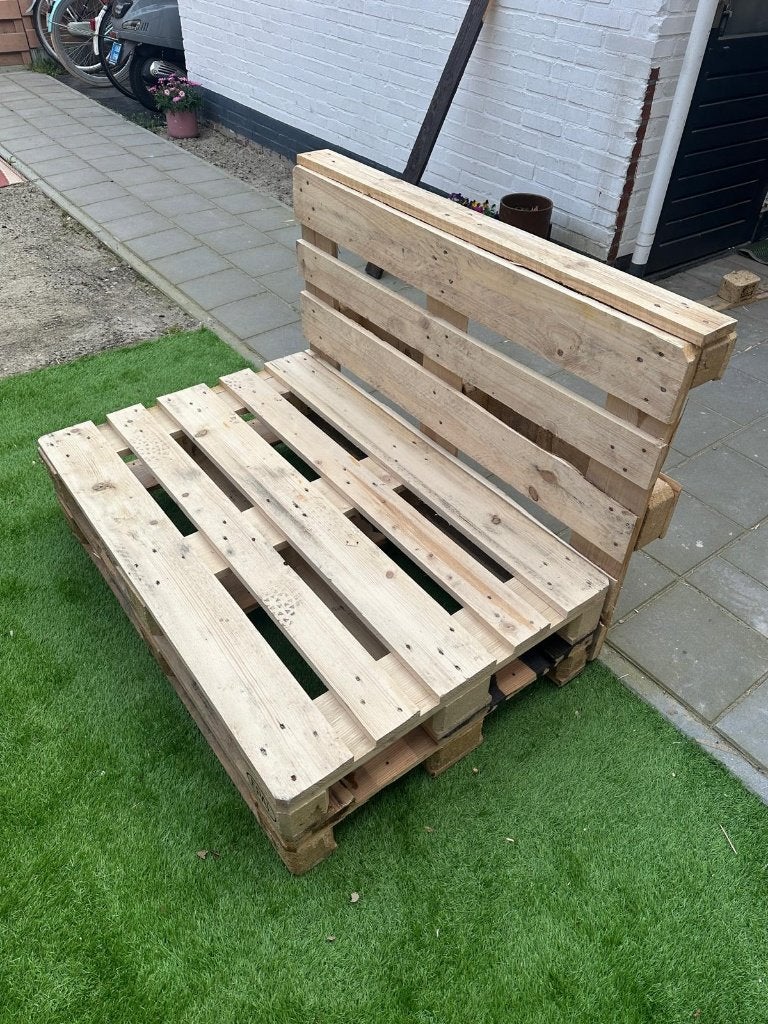 Palletbank of Hoekbank (op maat), Ophalen, Nieuw, Hout