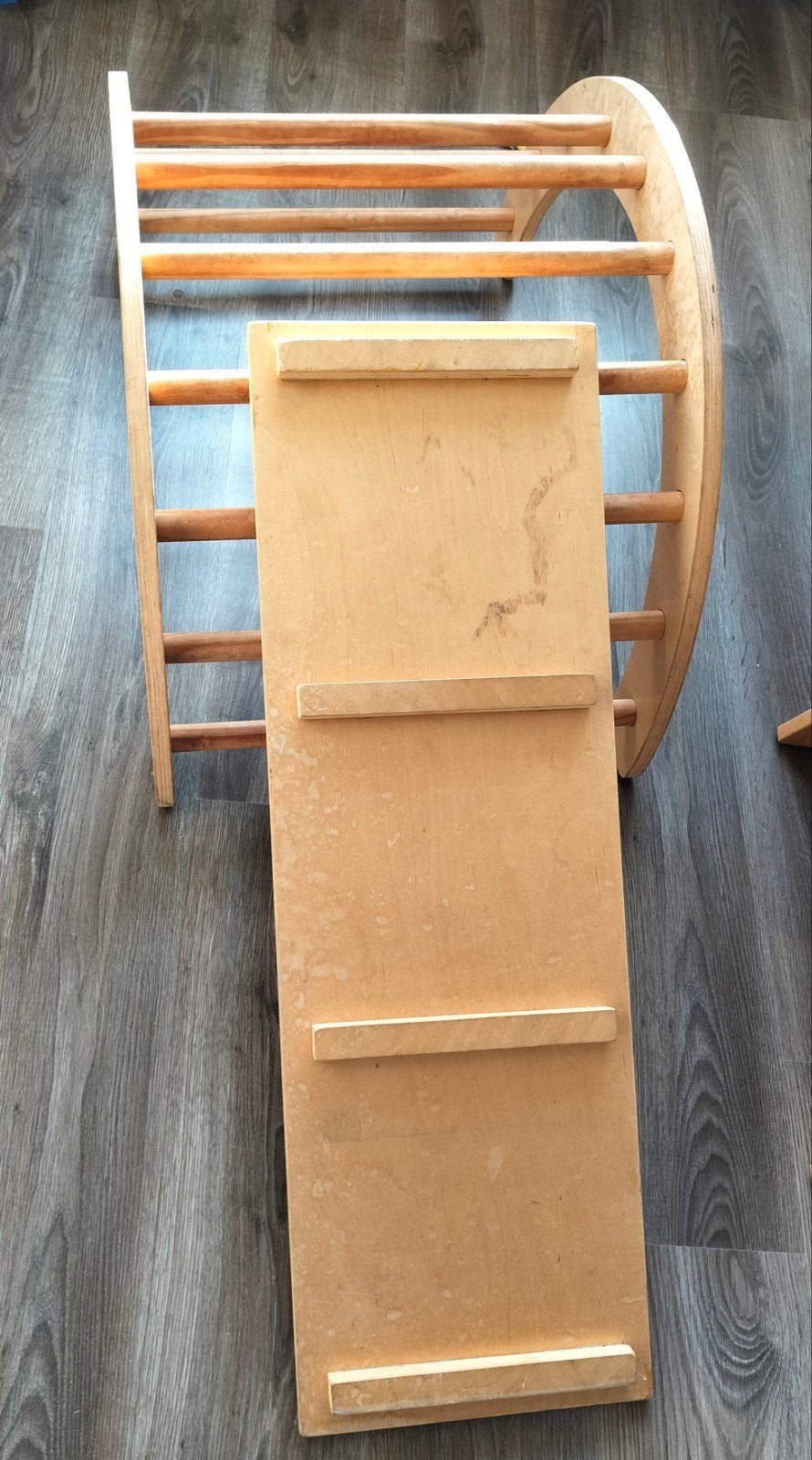 Houten klimtoestel met glijbaan/klimplank, Ophalen, Gebruikt, Glijbaan, Aanbouwonderdeel
