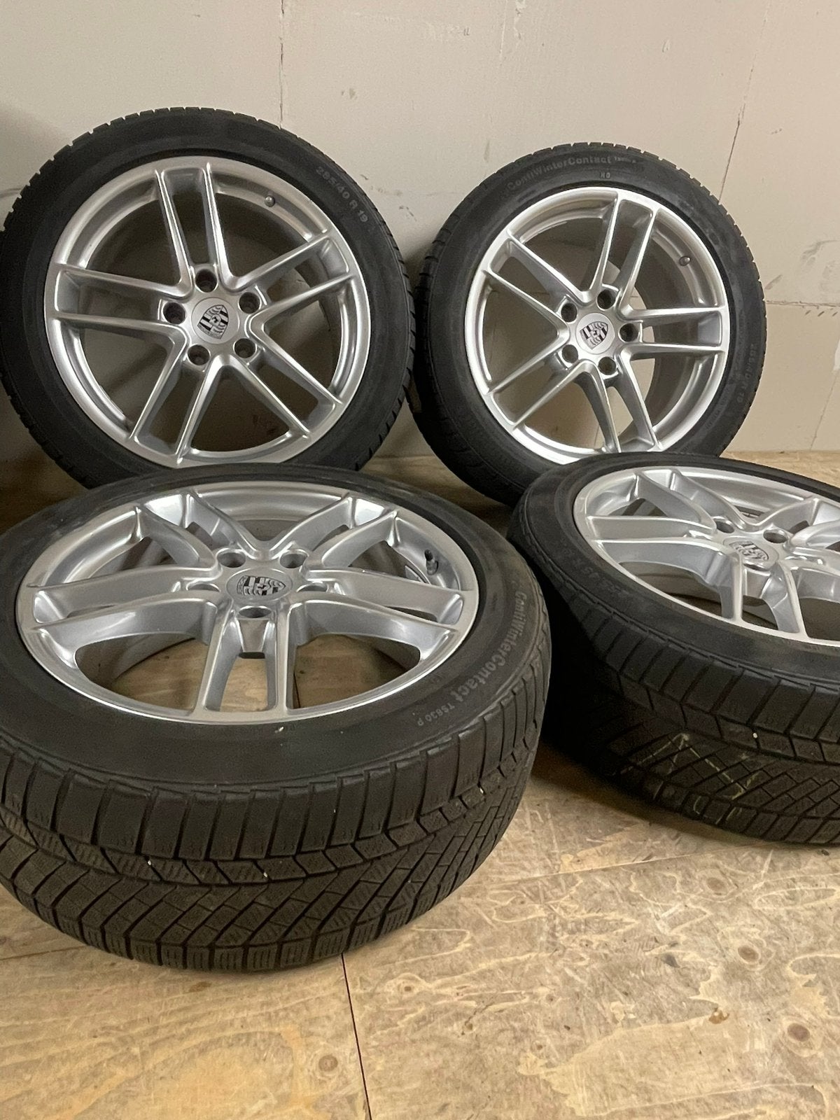 Porsche Panamera 19 inch Breedset Winterwielen, 255 mm, Banden en Velgen, Winterbanden, Ophalen