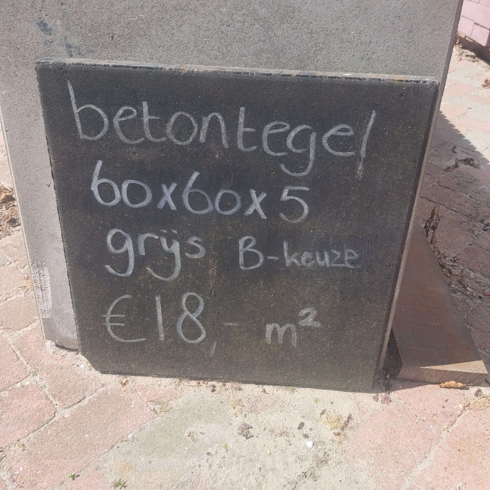 Betontegel 60x60, Ophalen of Verzenden, Nieuw, Beton, Terrastegels