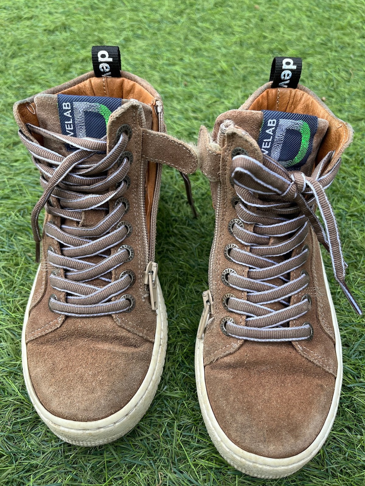 Jongens hoge schoenen / veter boots bruin Develab mt 31, Schoenen, Ophalen of Verzenden, Zo goed als nieuw, Jongen
