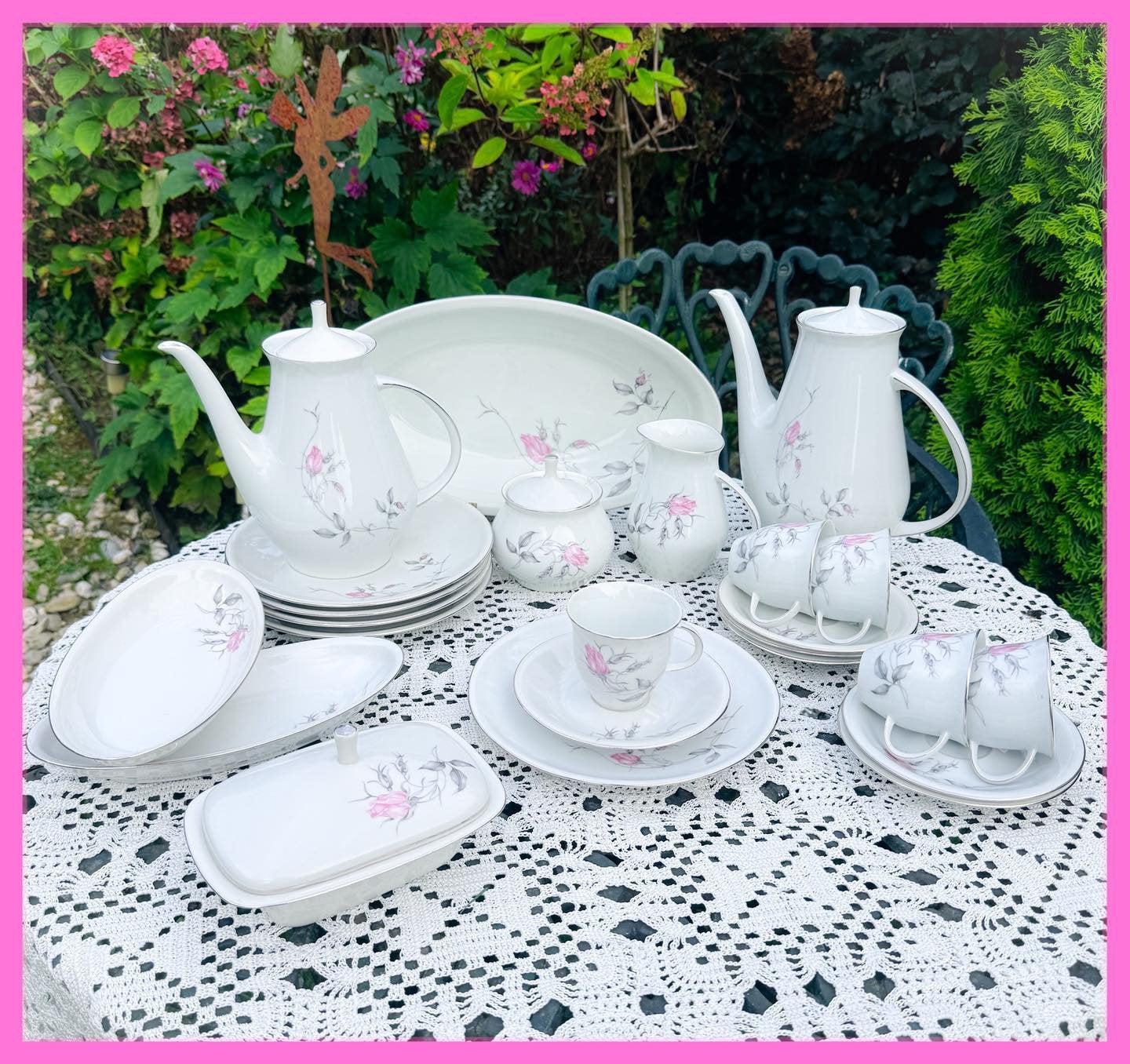 Brocant ontbijtservies dinerservies servies borden high tea, Ophalen