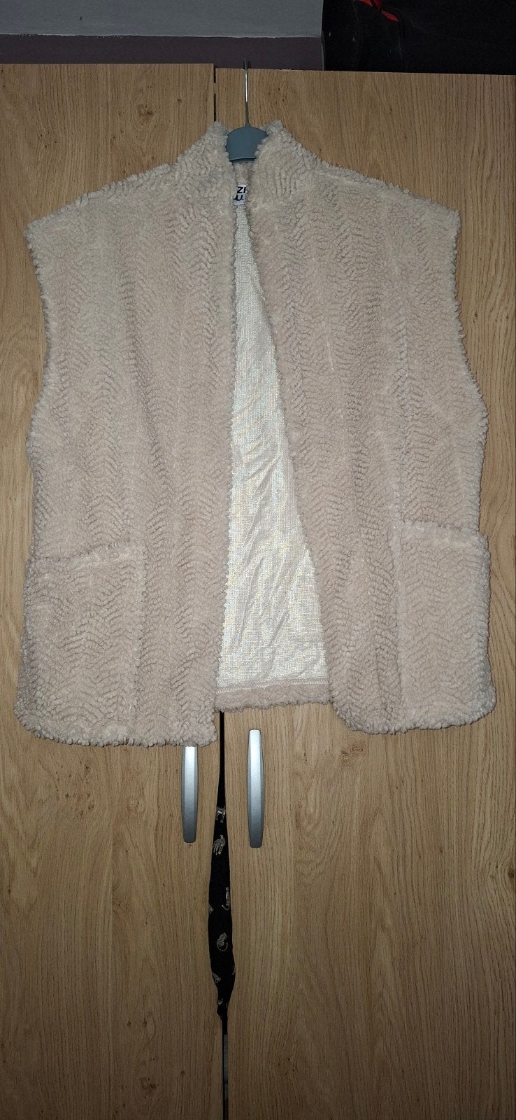 Lizzy Lou Bodywarmer Gilet - Crème Teddy Stof, Kleding | Dames, Beige, Maat 46/48 (XL) of groter, Zo goed als nieuw, Ophalen of Verzenden