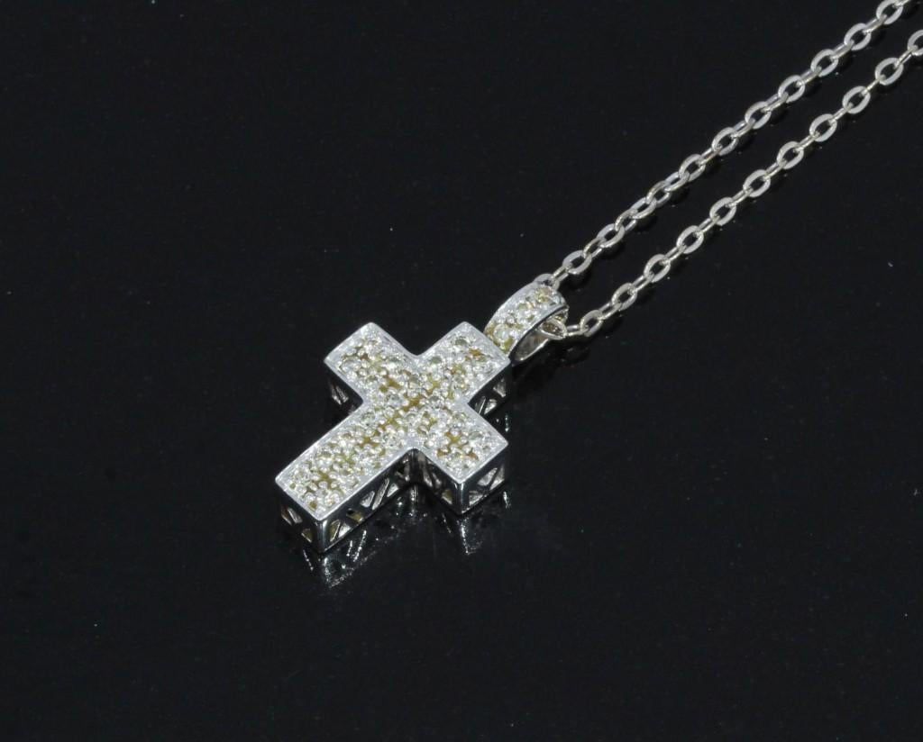 Diamanten kruis luxe 14k gouden ketting hanger briljant, Voordeelsieraden, Verzenden, Zo goed als nieuw, Info@voordeelsieraden.nl