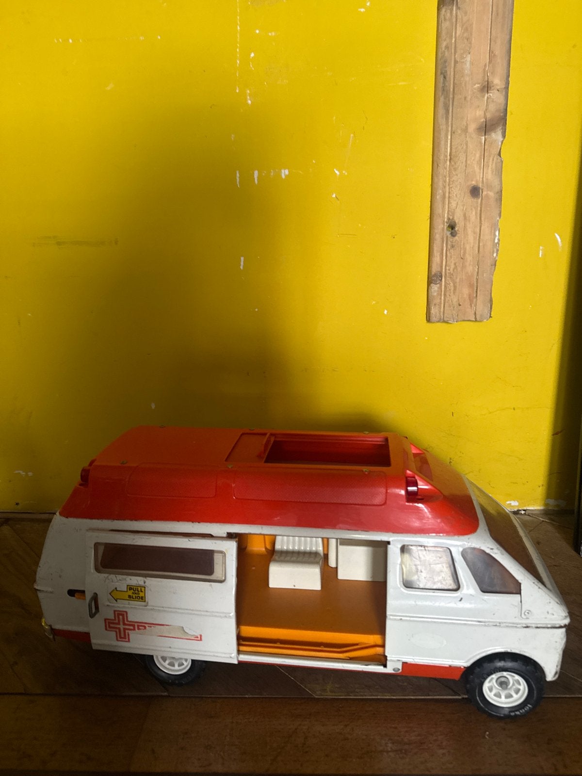 Vintage 1970s Tonka Ambulance Speelgoedauto, Ophalen of Verzenden, Gebruikt