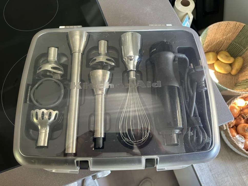 Kitchenaid staafmixerset in opbergkoffer, Ophalen of Verzenden, Gebruikt