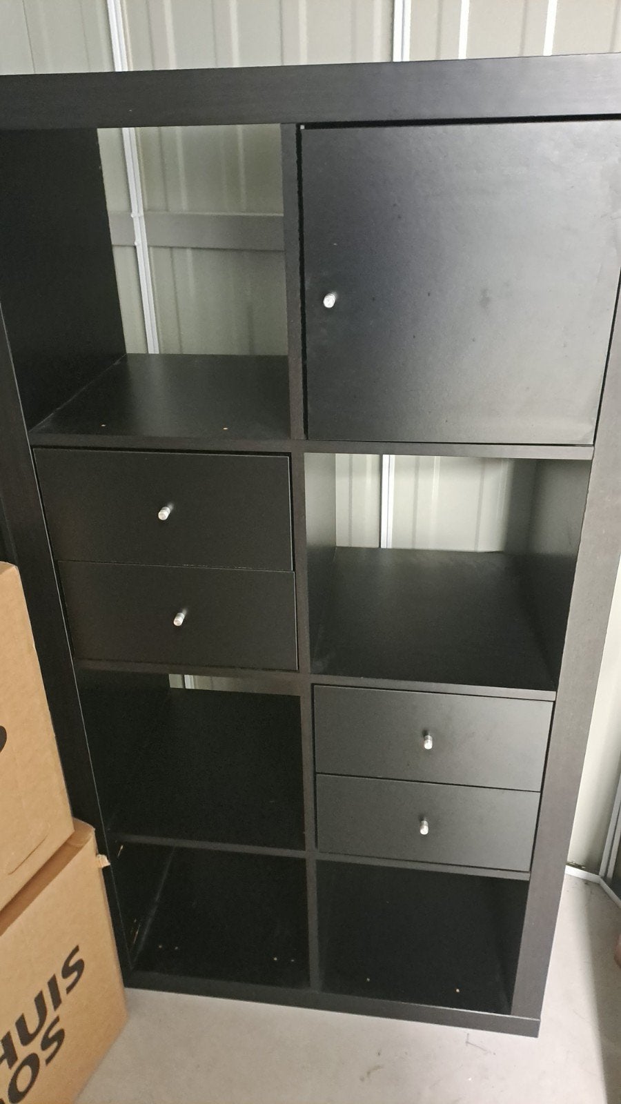 IKEA Kallax kast 8 vakken met lades en deurtjes, Ophalen, Gebruikt