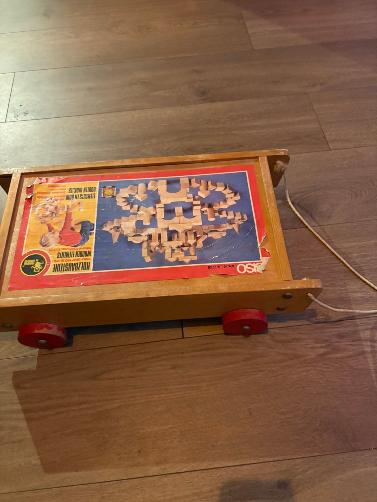 Set houten speelgoed, Ophalen