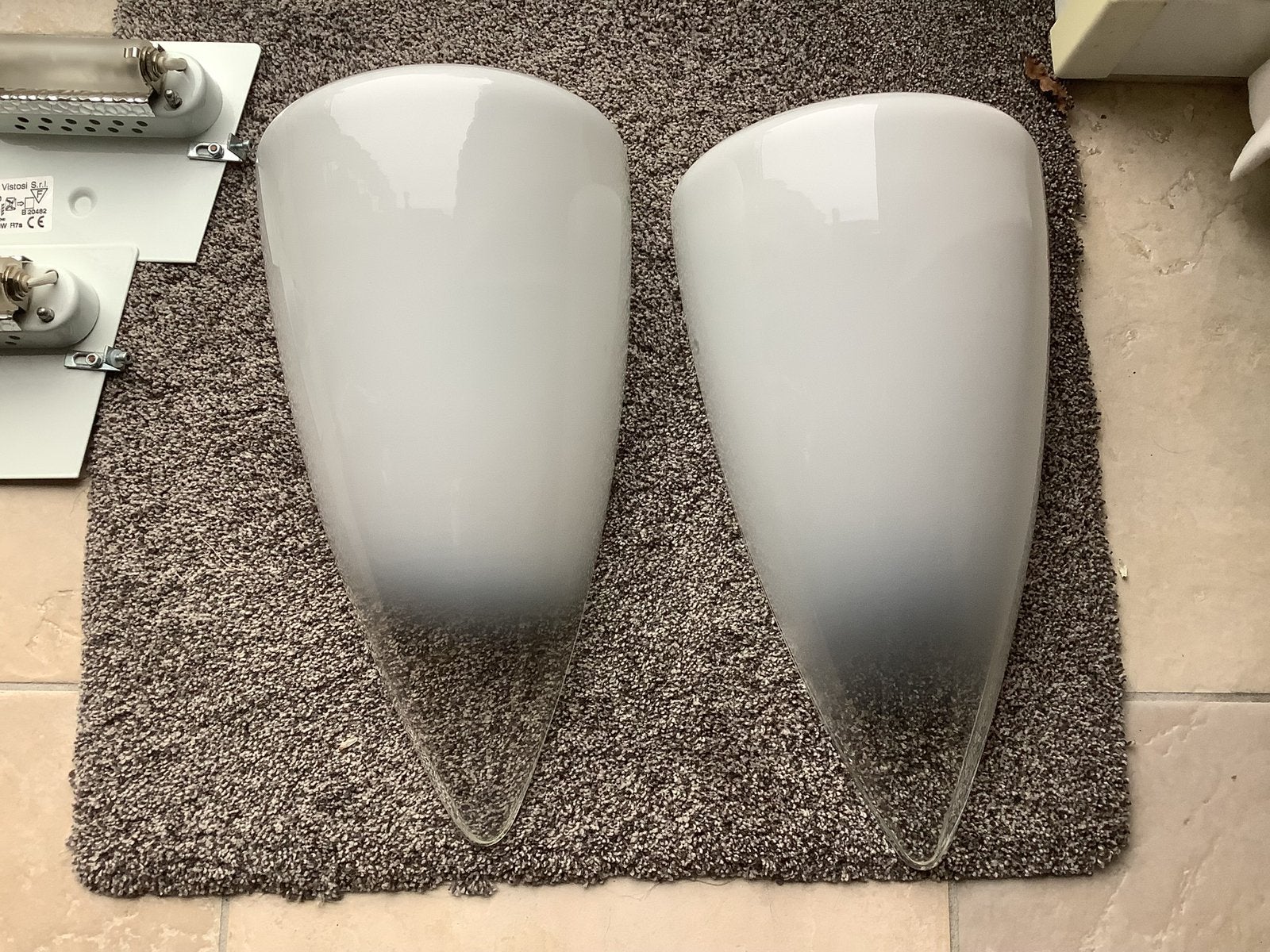 2 x Vistosi Ap David murano glazen design wandlampen, Ophalen, Zo goed als nieuw, Glas