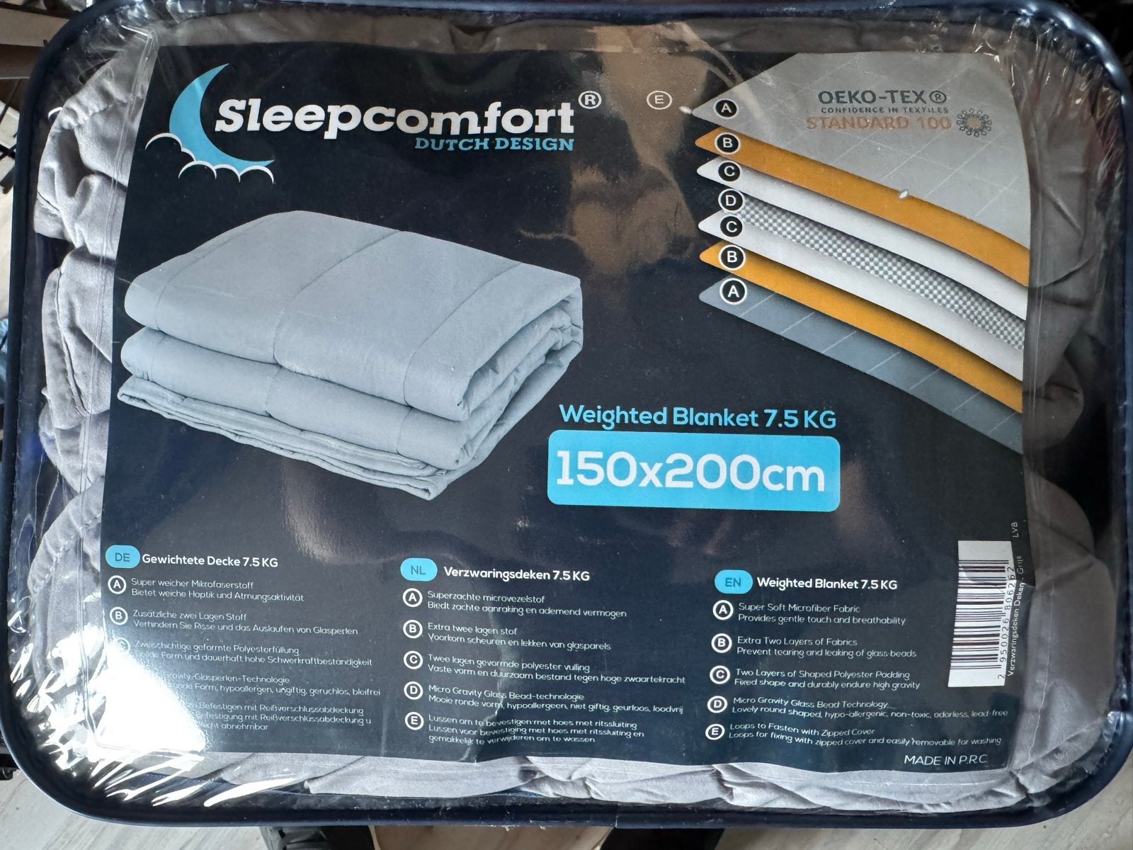 Sleepcomfort Verzwaringsdeken 7.5 KG - 150x200cm, Huis en Inrichting, Slaapkamer | Beddengoed, Eenpersoons, Ophalen of Verzenden
