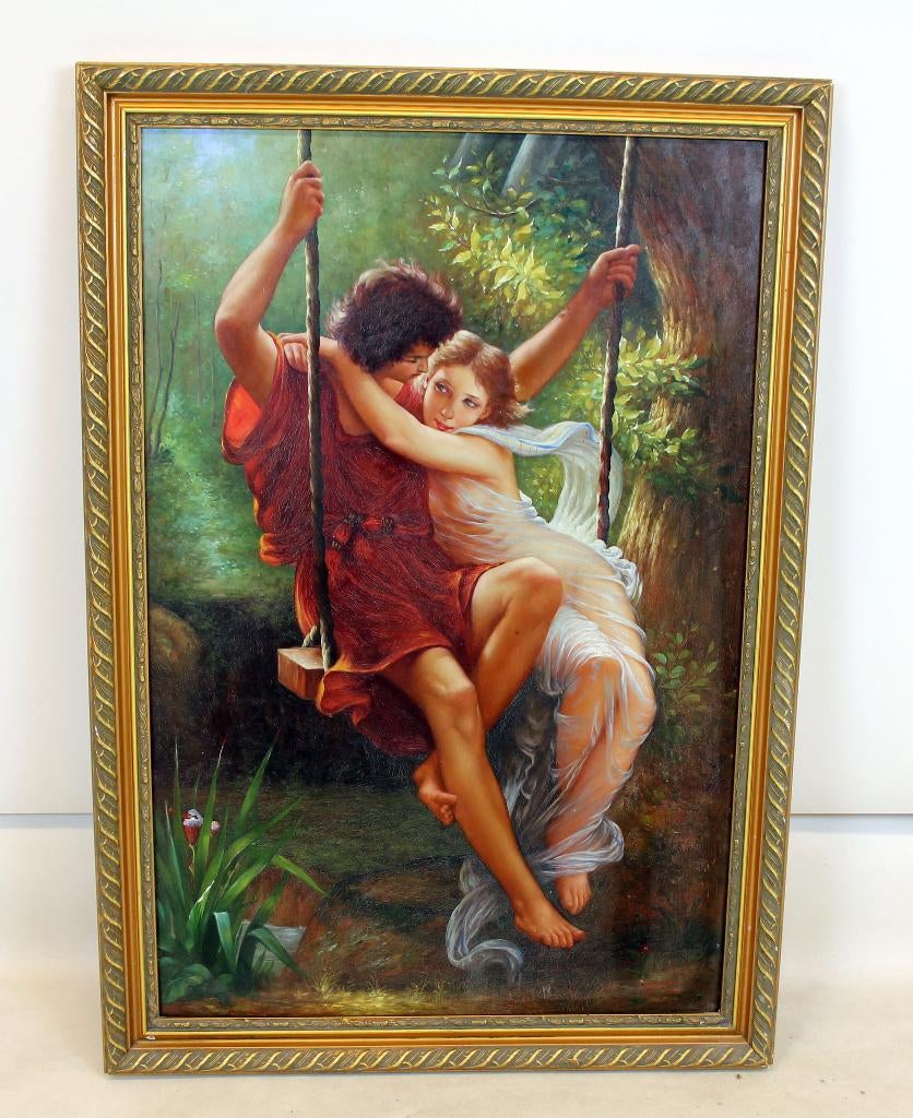 Schilderij - Springtime - Pierre Auguste Cot, Antiek en Kunst, Kunst | Schilderijen | Klassiek, Ophalen
