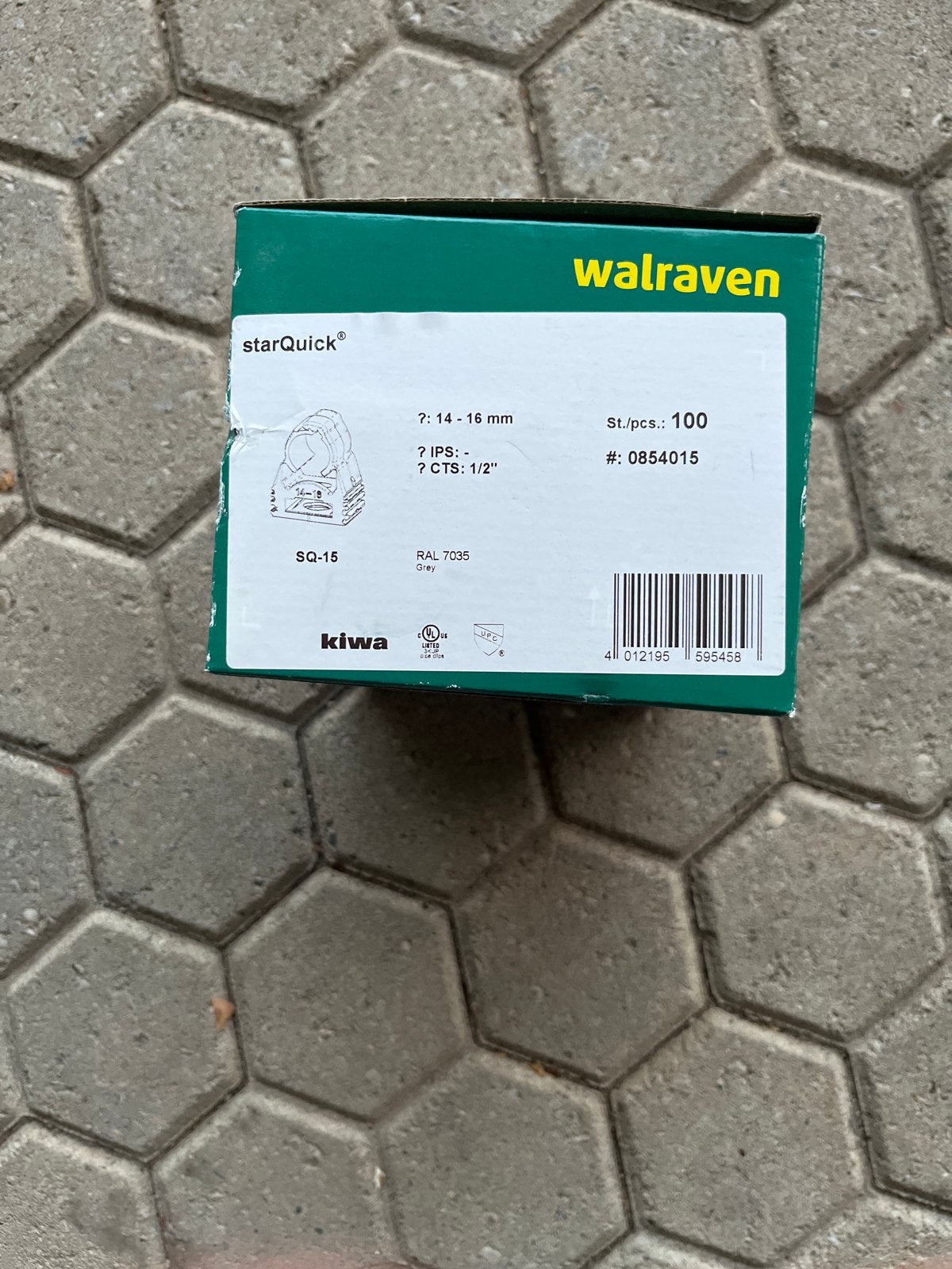 Walraven starQuick SQ-15 buisklemmen, 14-16 mm, 100 stuks, Overige materialen, Minder dan 20 mm, Overige typen, Nieuw