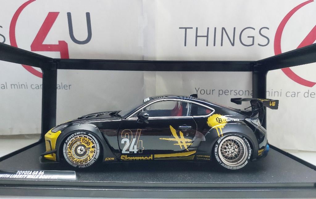 Solido 1:18 Toyota GR86 LBWK Body Kit 2024 zwart/goud nieuw, Ophalen of Verzenden, Nieuw, Auto, Solido
