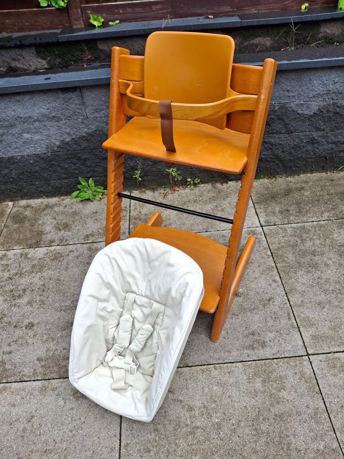 Stokke Tripp Trapp kinderstoel, met newbornset en babyset, Ophalen, Gebruikt, Meegroeistoel