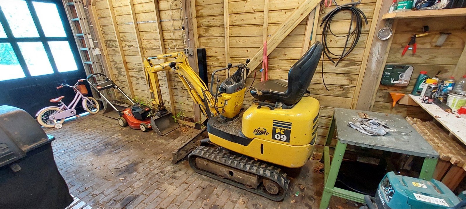 Komatsu pc09 minigraver, Ophalen, Gebruikt, Komatsu