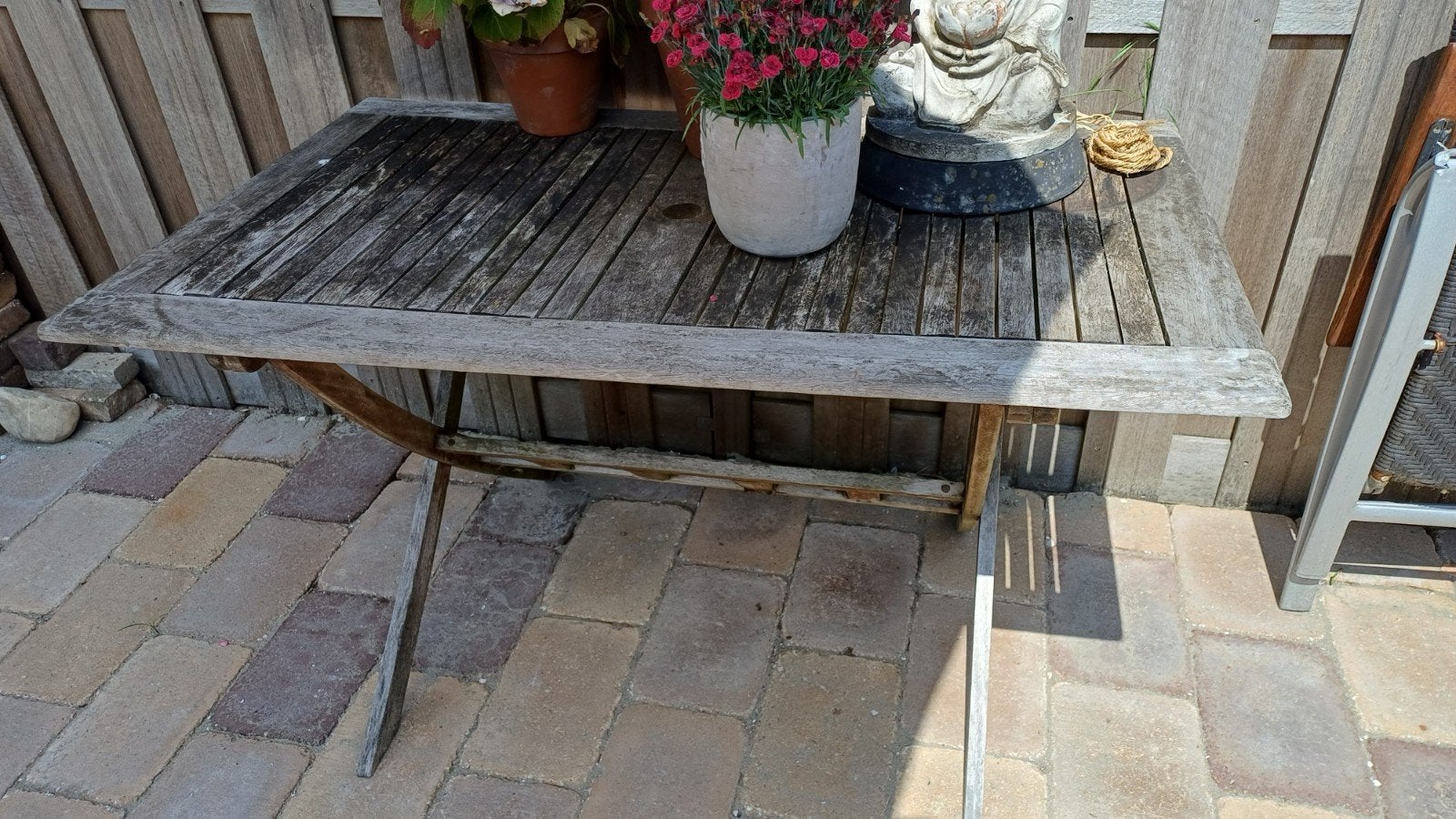 Tuintafel, Ophalen, Gebruikt, Rechthoekig, Hout
