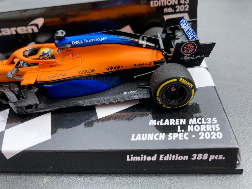 Lando Norris 1:43 Launch Spec 2020 Mclaren MCL35 Formule 1, Ophalen of Verzenden, Nieuw, Formule 1