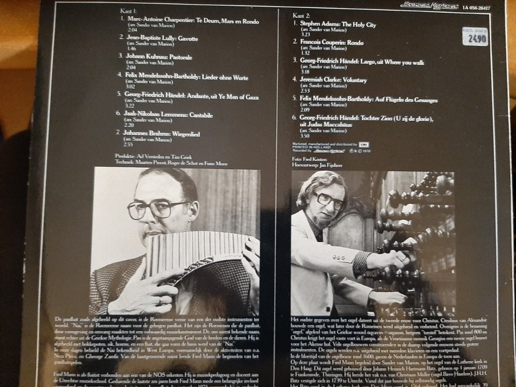 Sander van Marion Orgel /Fred Mann –Klassieke Melodieen -LP, Ophalen, Gebruikt