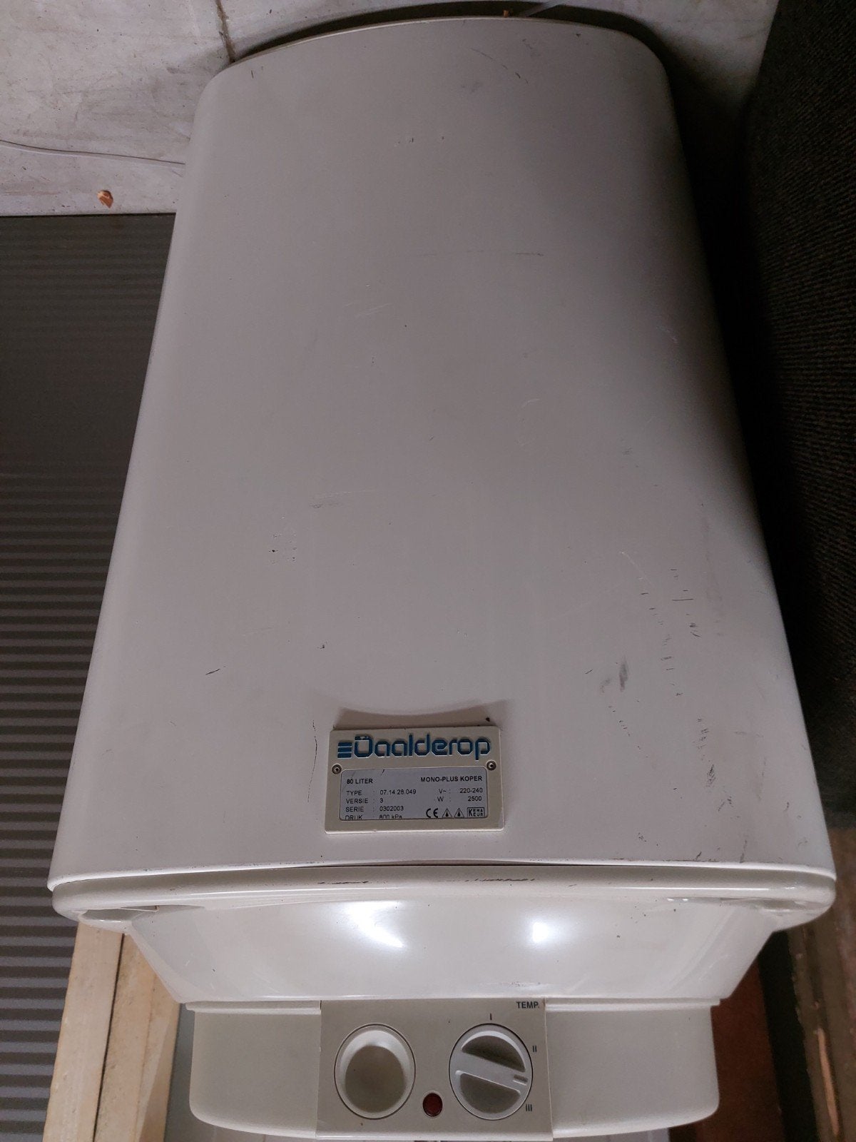 daalderop boiler 80liter 80 liter mono plus koper, 20 tot 100 liter, Ophalen, Gebruikt, Boiler
