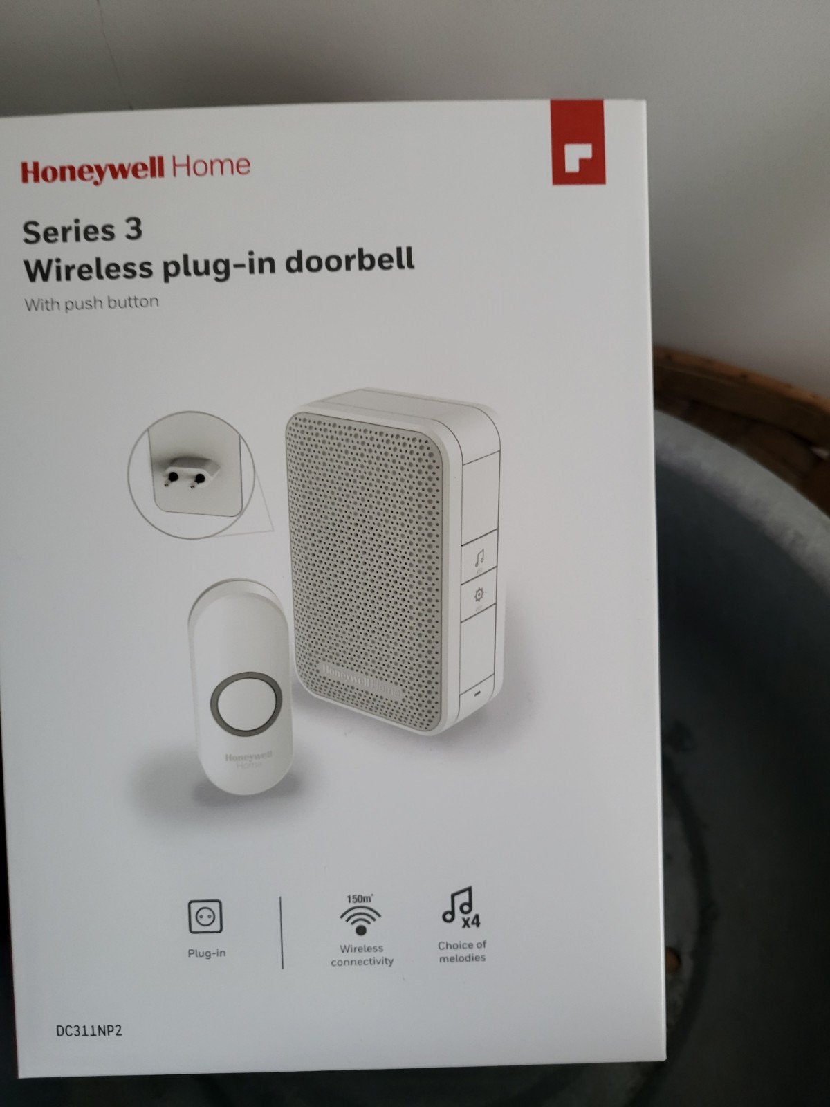 Honeywell Home Series 3 Draadloze Deurbel met Drukknop, Ophalen of Verzenden, Nieuw