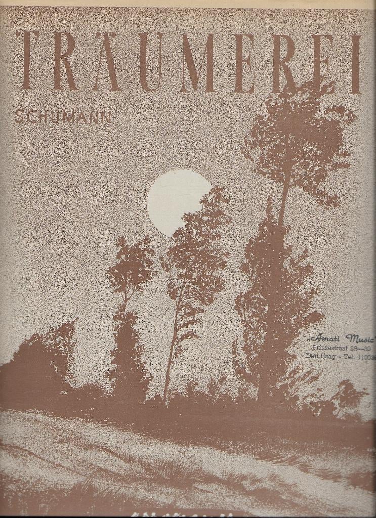 Ba61 bladmuziek traumerei schumann - droomerij, Ophalen of Verzenden, Gebruikt, Artiest of Componist, Klassiek
