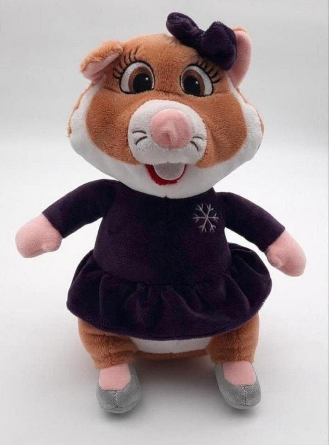 AH Kerst vrouw Hamster met Paars jurkje ca. 28cm, Hamster, Ophalen of Verzenden, Zo goed als nieuw, Middelgroot (20 tot 80 cm)