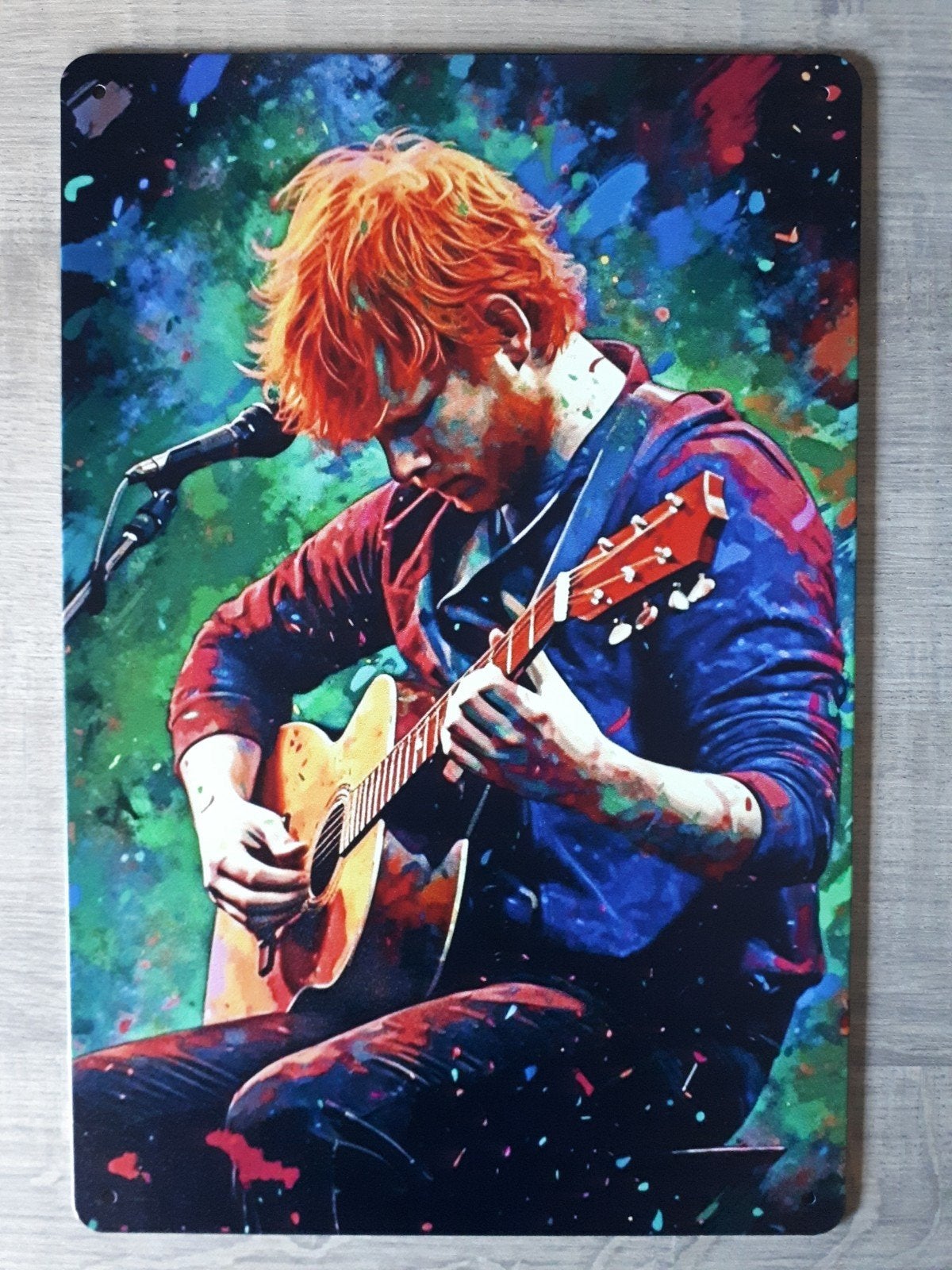 Ed Sheeran 20x30 cm Metalen Reclamebord, Verzamelen, Ophalen of Verzenden, Nieuw, Poster, Artwork of Schilderij