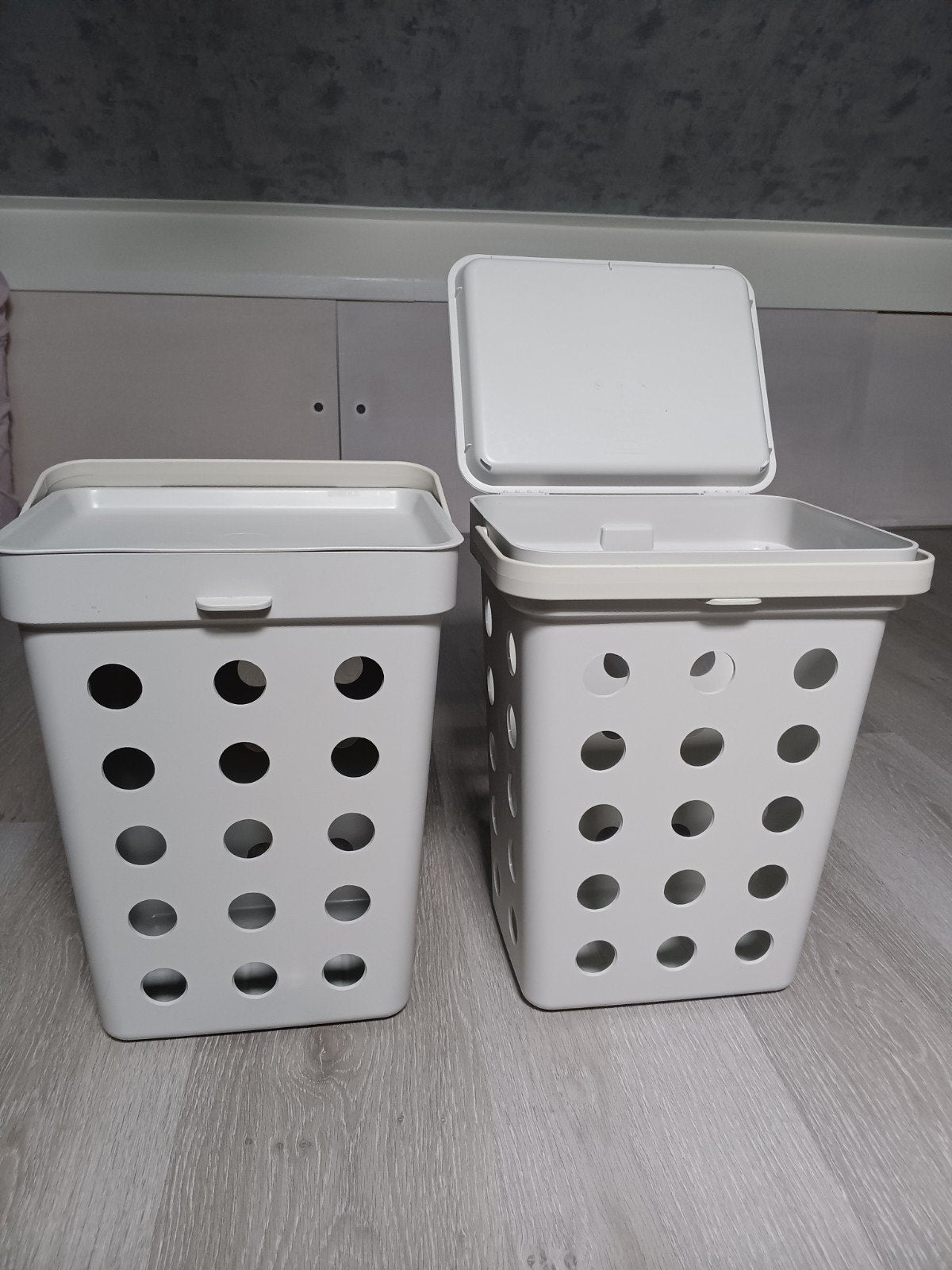 2x Hallbar ikea bak met deksel, Ophalen of Verzenden, Grijs