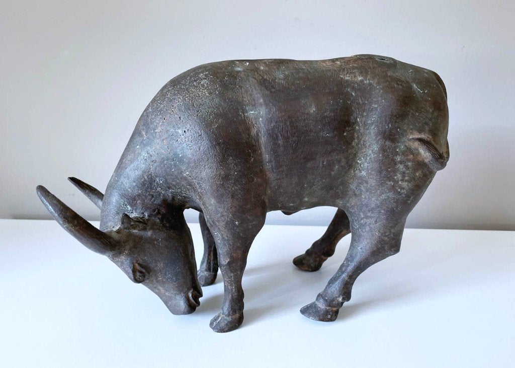 Mooi Gepatineerd Beeld van een Os/Buffel?, Ophalen of Verzenden, Zo goed als nieuw, Dier