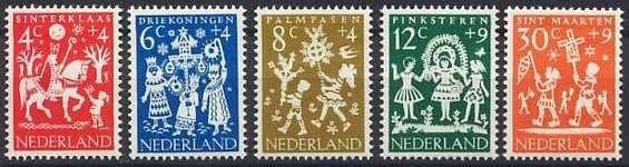 Nederland NVPH nr 759/63 ongebruikt Kinderpostzegels 1961, Ophalen of Verzenden, Na 1940, Postfris