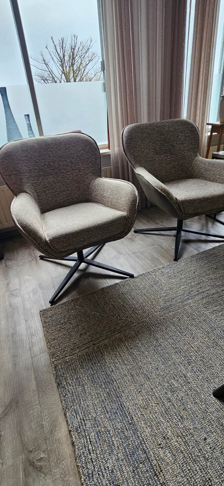 2 Eijerkamp Collectie Roger Laag Fauteuils-, Ophalen, Modern, Comfortabel, 75 tot 100 cm, Zo goed als nieuw