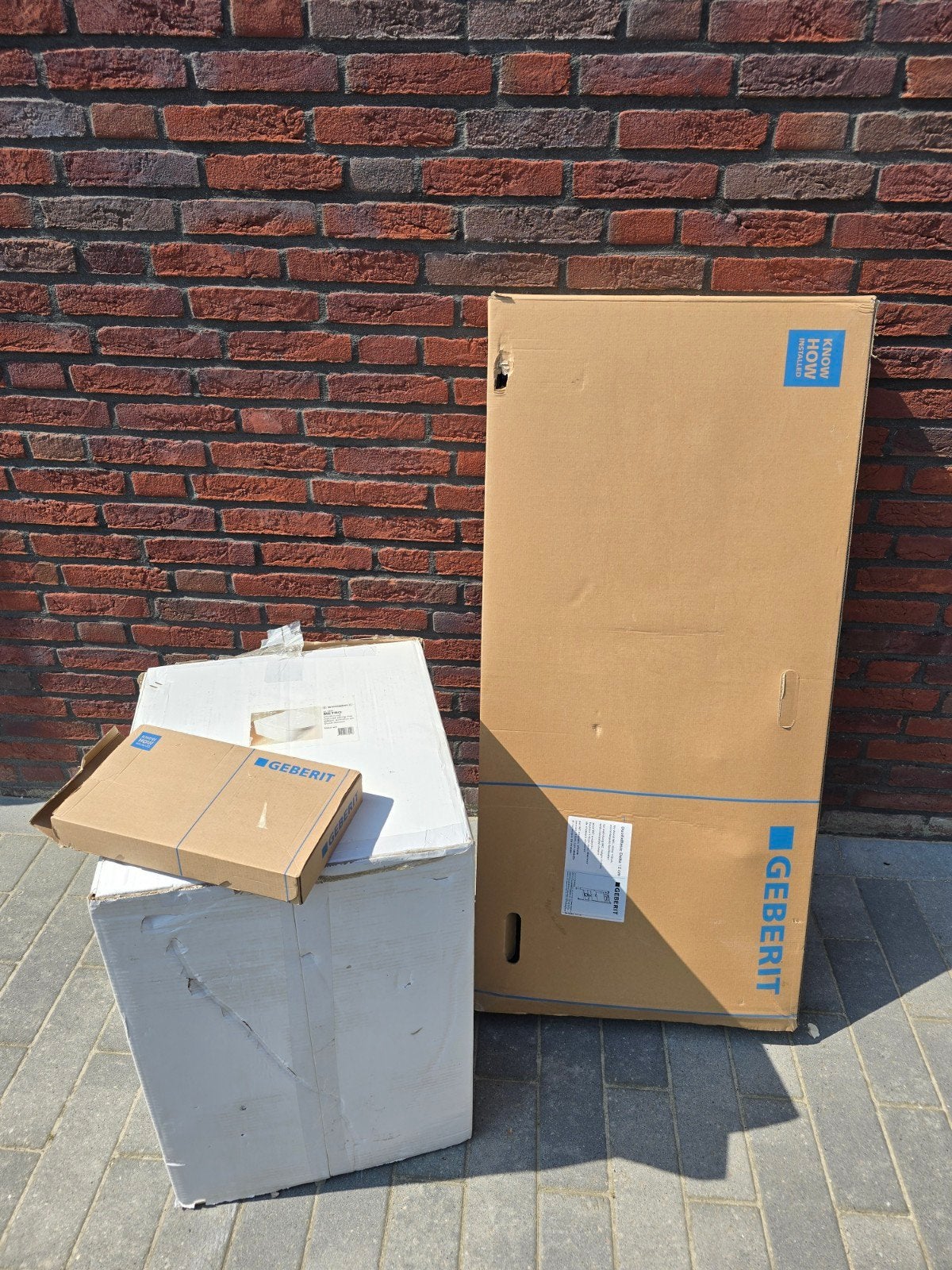 Complete Toiletset: Geberit Inbouwframe & Hangend Toilet, Ophalen, Nieuw, Toilet