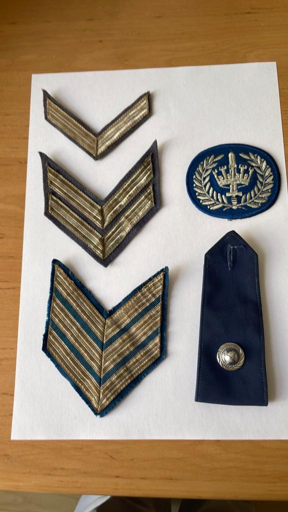 5 Rang onderscheidings tekens Gem.Po, Ophalen of Verzenden, Landmacht, Nederland, Embleem of Badge