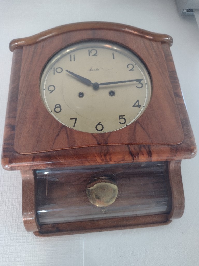 Vintage wandklok Mauthe,, Ophalen, Huis en Inrichting