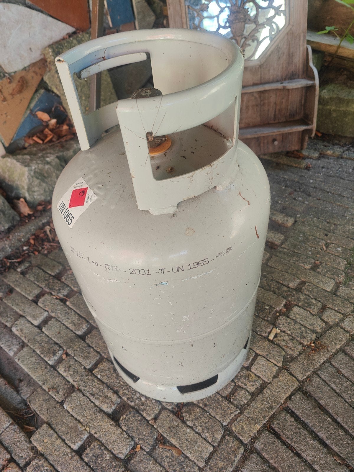 Gasfles 15.1 kg, Ophalen, Gebruikt, Vloer