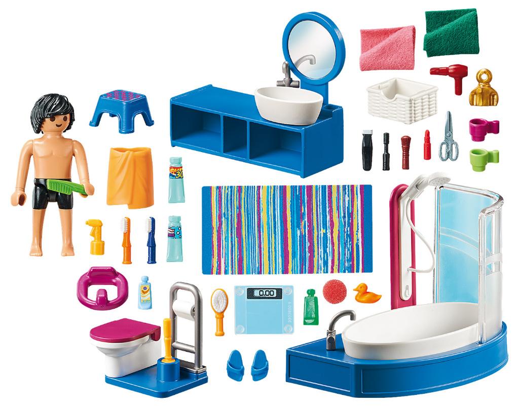 PLAYMOBIL 70211 Dollhouse Badkamer met Ligbad 51 delig, Ophalen of Verzenden, Nieuw, Complete set