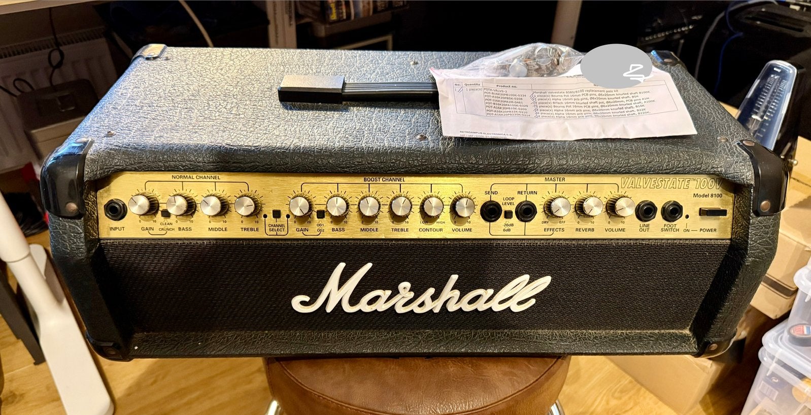 Marshall 8100 Valvestate gitaarversterker top, Muziek en Instrumenten, Ophalen, Gebruikt, Gitaar, 50 tot 100 watt