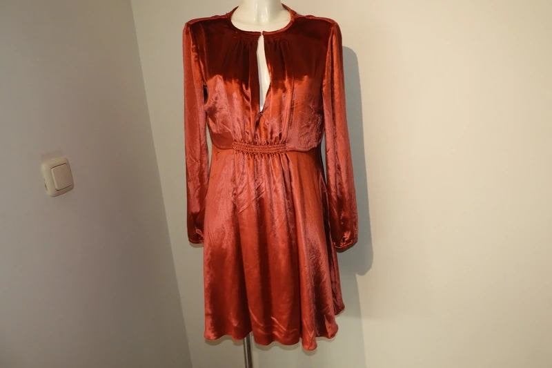 Red Valentino beeldschone jurk deels zijde warme tint IT40