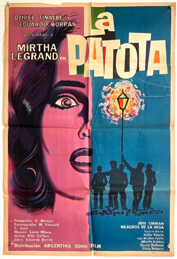 La Patota (1960) - Originele filmposter, Verzenden, Gebruikt, A1 t/m A3, Film en Tv