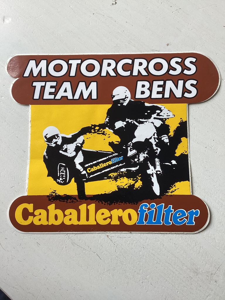 Sticker Motorcross Team Bens Caballero Filter, Verzenden, Zo goed als nieuw, Sport