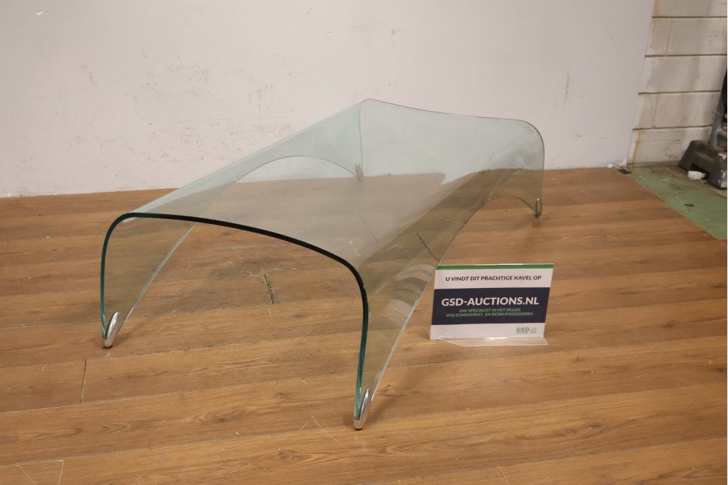 FIAM ITALIA Design glazen salontafel, Ophalen of Verzenden, Niet ingevuld, Niet ingevuld, Niet ingevuld