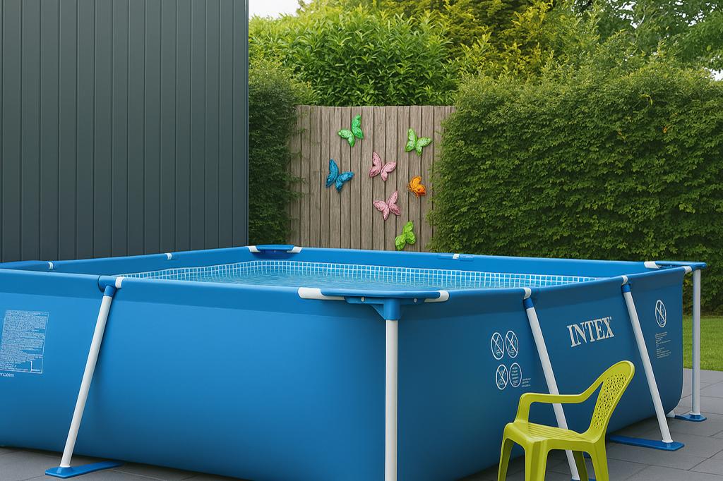 Intex zwembad 200x300cm incl. toebehoren, Ophalen, Gebruikt, Opzetzwembad, Rechthoekig