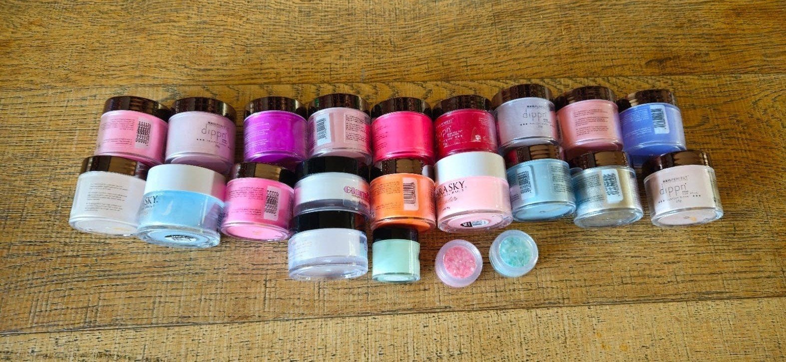 20 potjes Dipping Powder  - Diverse Kleuren & Versiering, Ophalen, Nieuw, Overige kleuren, Handen en Nagels