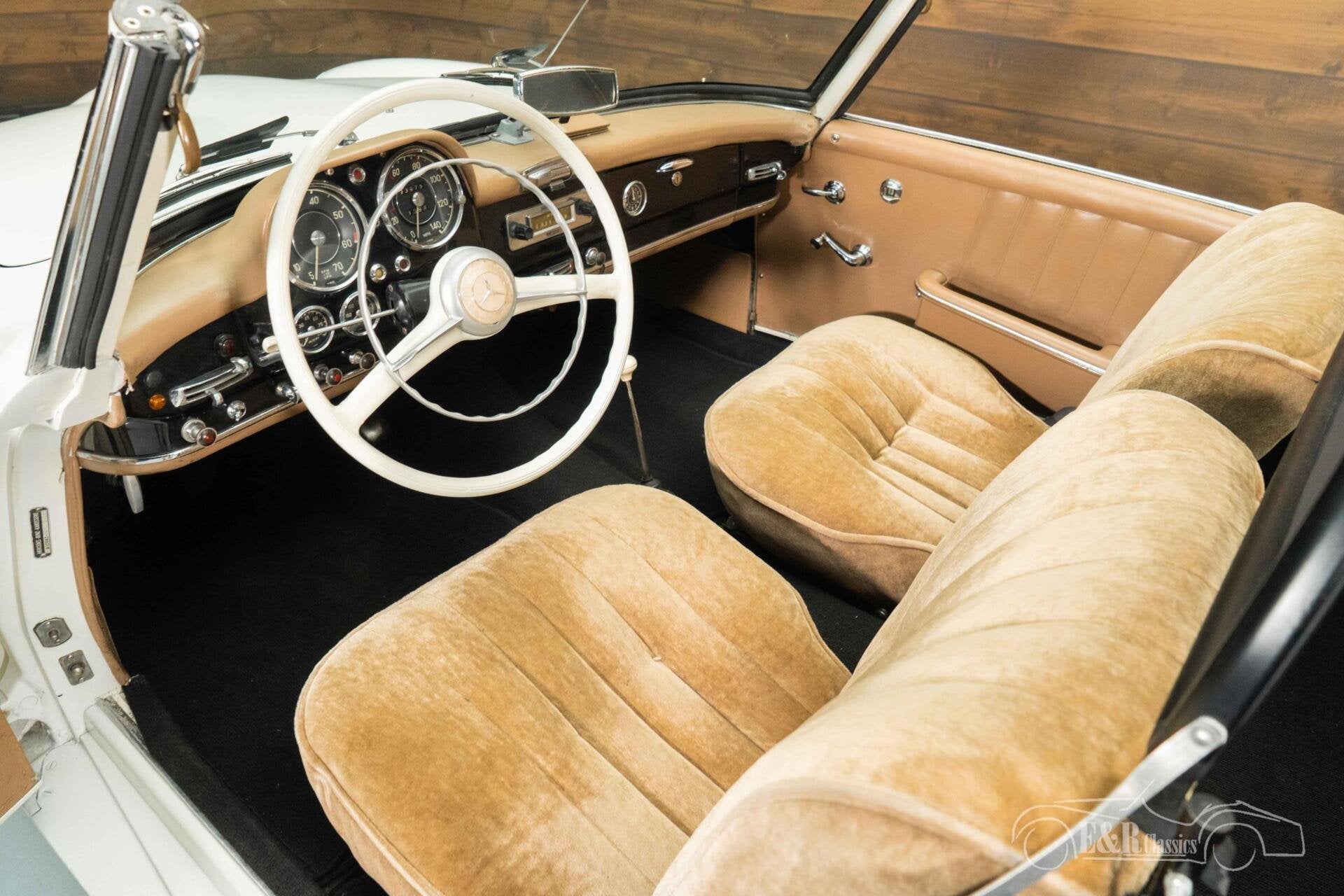 Mercedes 190 SL Cabriolet | 1960, Auto's, Cabriolet, Wit, Mercedes-Benz, Handgeschakeld