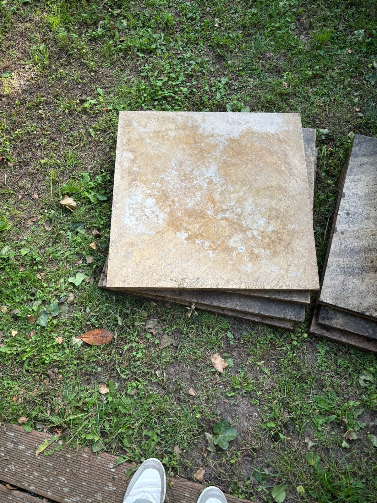 Natuursteen terras tegel 60x60, Ophalen, Gebruikt, Terrastegels, Natuursteen