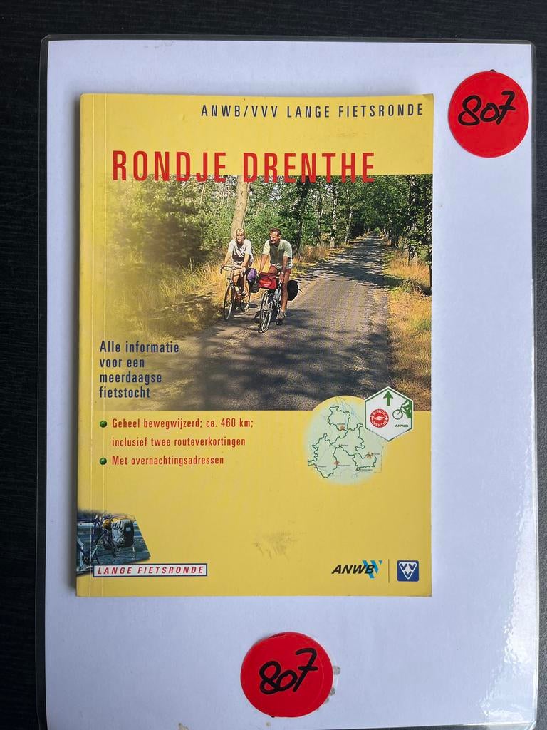 ANWB Rondje Drenthe Fietsgids - Lange Fietsronde, Fiets- of Wandelgids, Ophalen of Verzenden, Zo goed als nieuw, ANWB