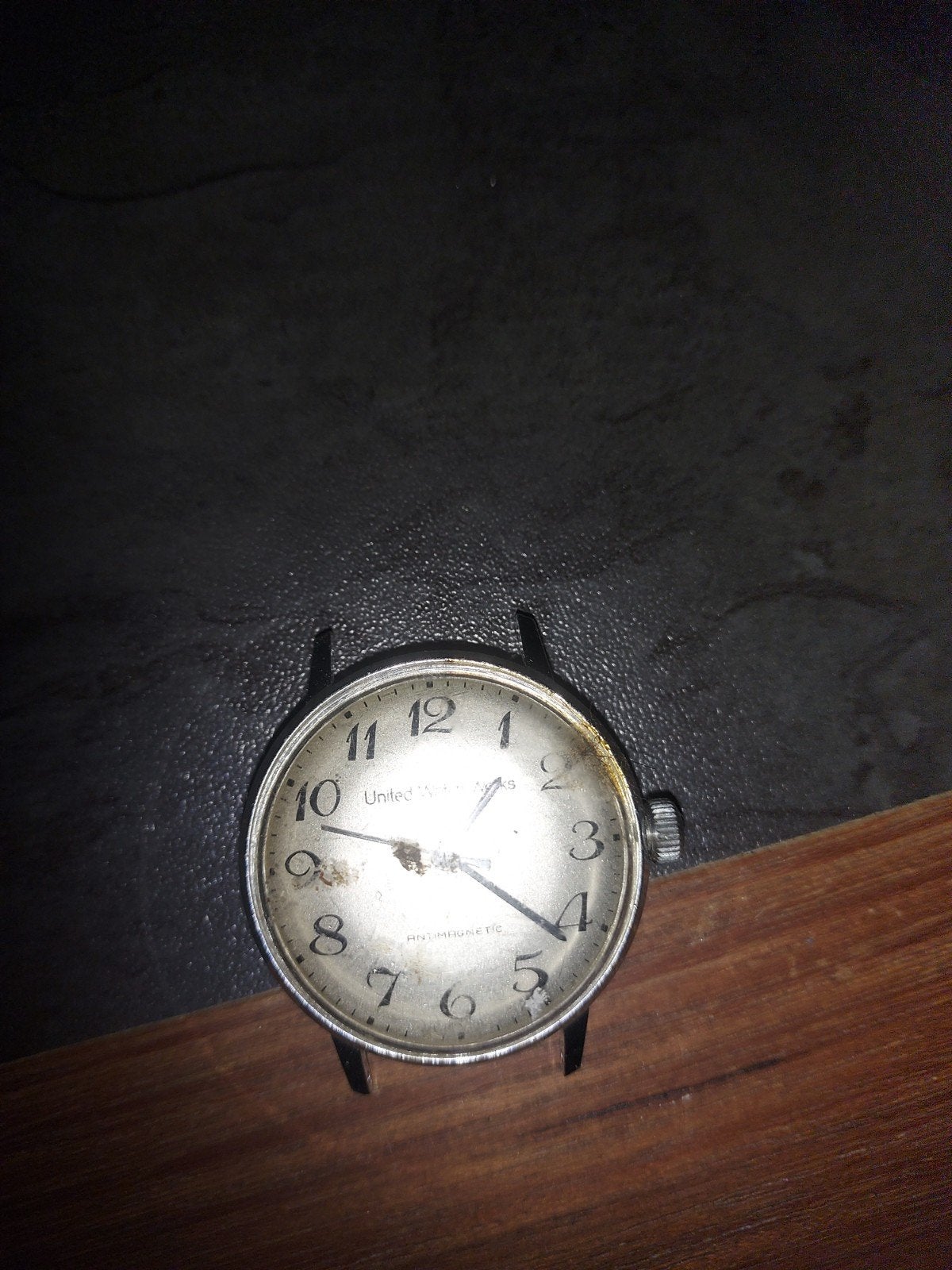 Vintage Polshorloge United States Time Antimagetic, Overige merken, Overige materialen, Met bandje, Polshorloge