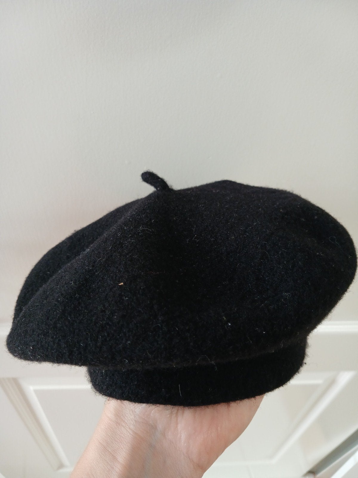 Zwarte wollen baret - Pure New Wool, Ophalen of Verzenden, Zo goed als nieuw, Jongen of Meisje