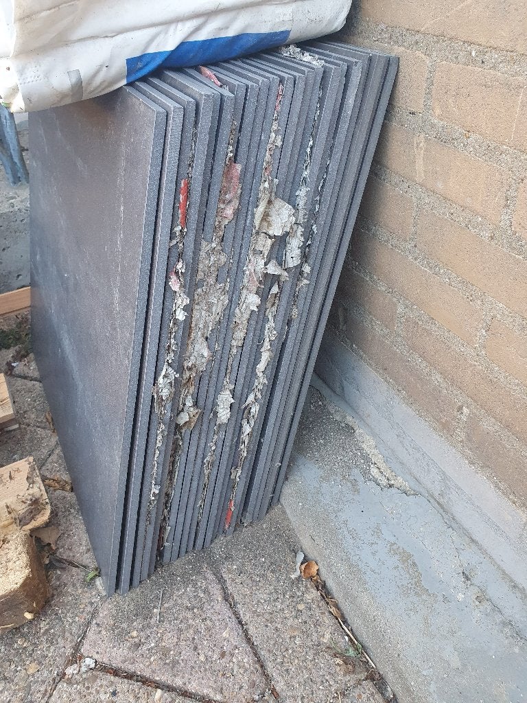 Luxe Antraciet/Zwart Genuanceerde Vloertegels, Doe-het-zelf en Verbouw, Ophalen, 60 cm of meer, 5 tot 10 m², Zo goed als nieuw