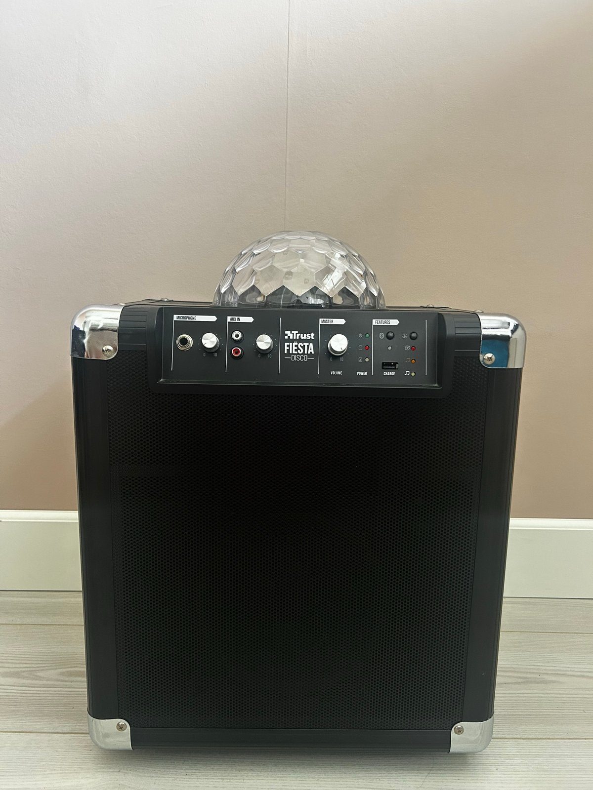 Trust Fiesta Disco Speakerset met microfoon en lichtjes, Speakerset, Zo goed als nieuw, Inclusief microfoon, Ophalen
